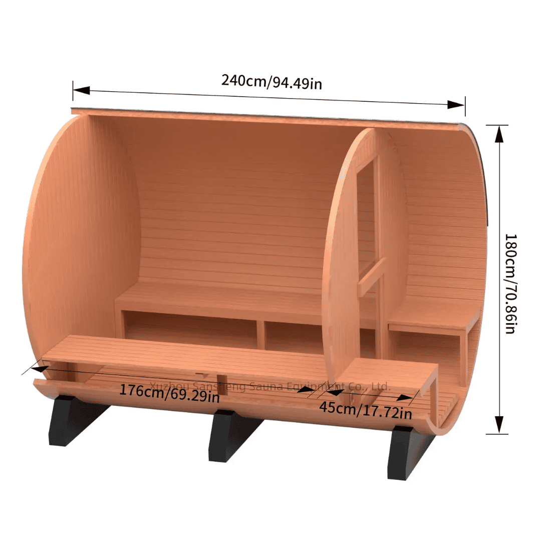 DONJOHNSTYLE4URHOME Red Cedar Sauna with 9kW Electric Heater