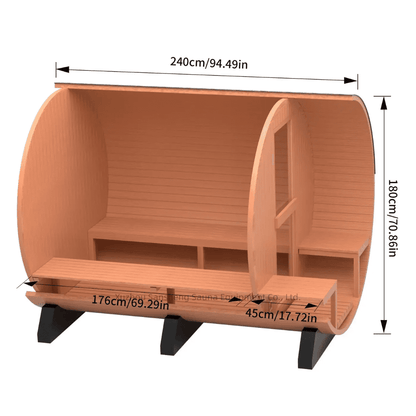 DONJOHNSTYLE4URHOME Red Cedar Sauna with 9kW Electric Heater