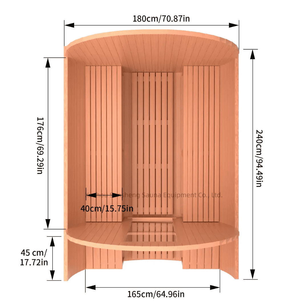 DONJOHNSTYLE4URHOME Red Cedar Sauna with 9kW Electric Heater