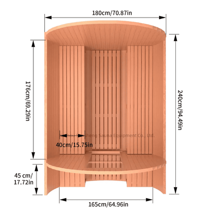 DONJOHNSTYLE4URHOME Red Cedar Sauna with 9kW Electric Heater