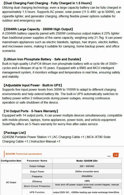 SolarPlay Portable Power Station & 200W Solar Panel, Model Options