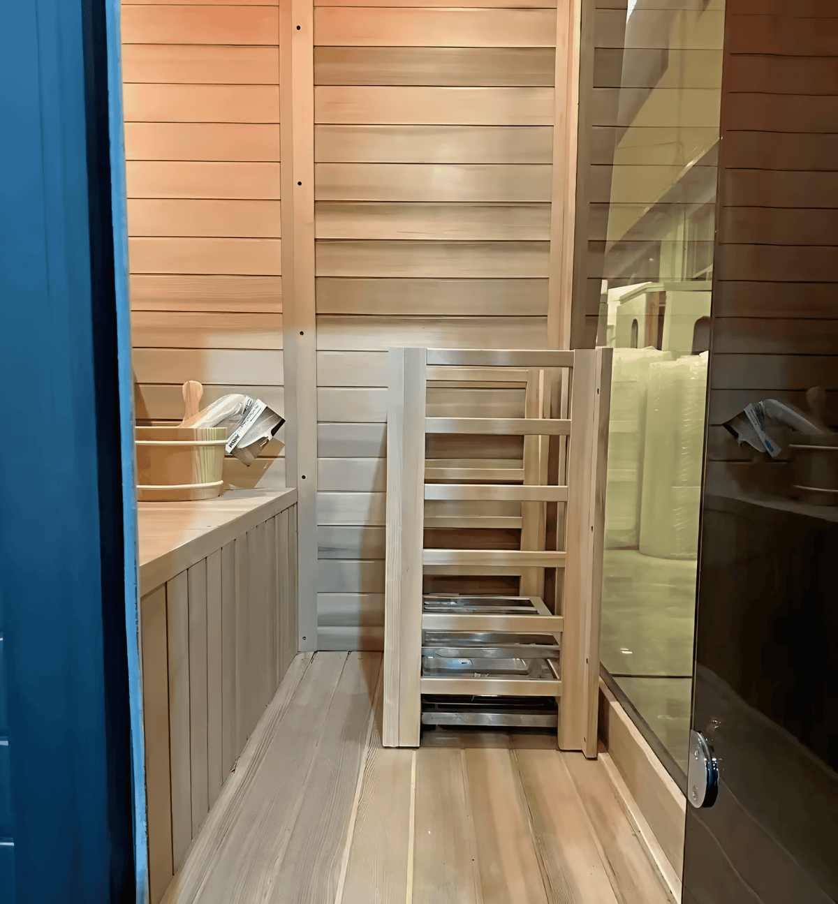 DONJOHNSTYLE4URHOME 4-Person Hemlock Sauna with 9kW Heater, Black