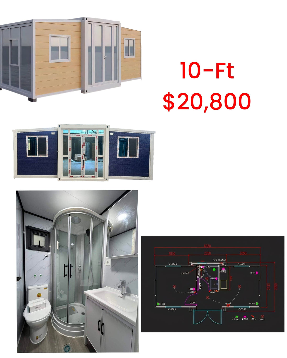 DONJOHNSTYLE4URHOME Expandable Tiny Home, 10-ft to 40-ft Options