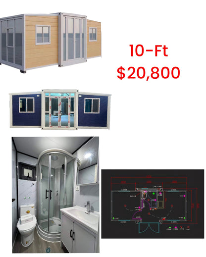 DONJOHNSTYLE4URHOME Expandable Tiny Home, 10-ft to 40-ft Options