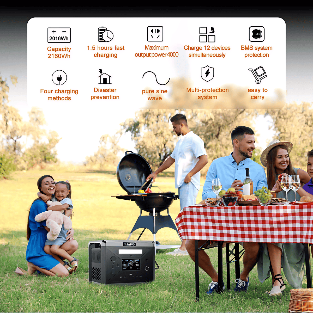 SolarPlay Portable Power Station & 200W Solar Panel, Model Options