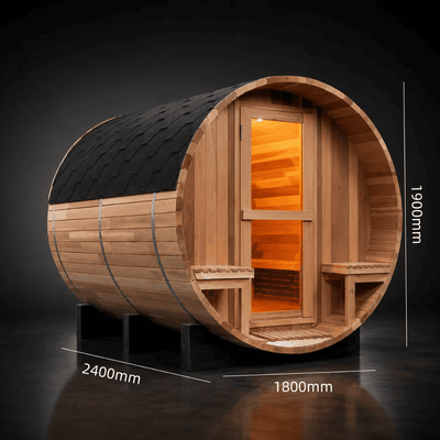 DONJOHNSTYLE4URHOME Red Cedar Sauna with 9kW Electric Heater