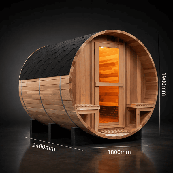 DONJOHNSTYLE4URHOME Red Cedar Sauna with 9kW Electric Heater