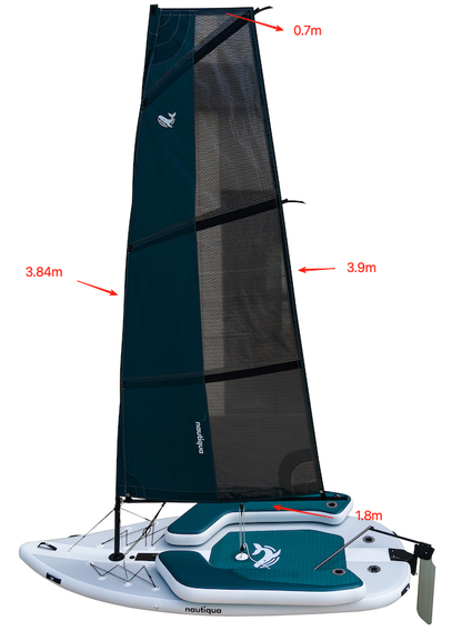 Nautiqua STARSAIL 2-Person Inflatable Sailing Dinghy, 10 ft 6 in