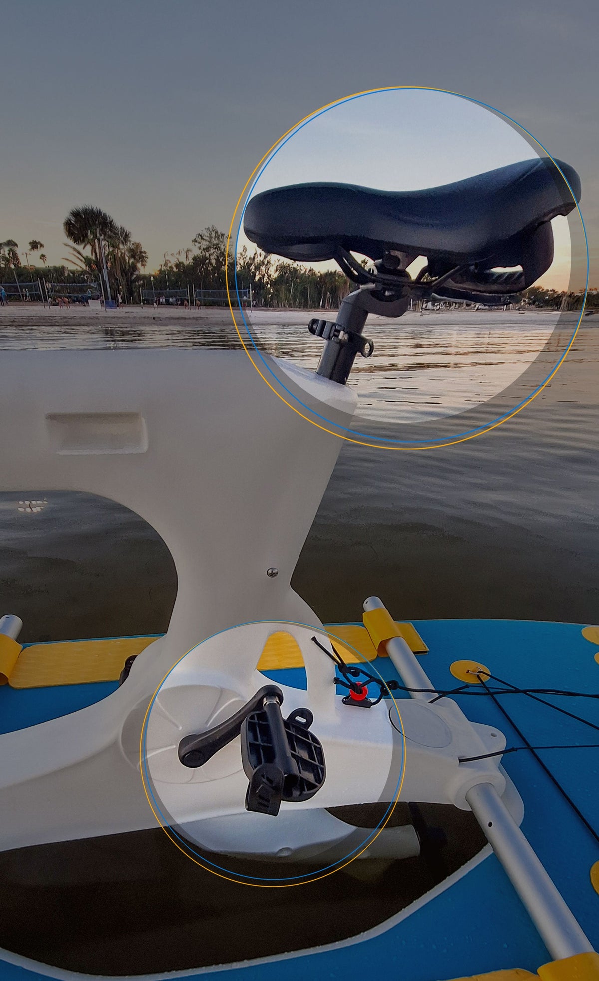 Nautiqua BELIZE Inflatable Paddleboard Water Bike with Pedal Drive